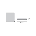 Performance in Lighting wall and ceiling luminaire WL 210 OPAL SQUARE static IP20, aluminium, lacquered dimmable