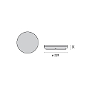 Performance in Lighting wall and ceiling luminaire WL 220 OPAL ROUND static IP20, aluminium, lacquered dimmable