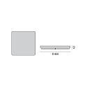 Performance in Lighting wall and ceiling luminaire WL 390 OPAL SQUARE static IP20, silver, lacquered dimmable