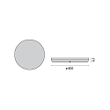 Performance in Lighting wall and ceiling luminaire WL 400 OPAL ROUND static IP20, silver, lacquered dimmable