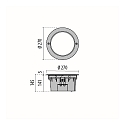 Performance in Lighting LED Boden-Einbauleuchte CRICKET+ 20 C/I, IP67 IK10, 26W 3000K 2373lm, statisch, Edelstahl / Glas transparent