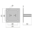Performance in Lighting Sockel PIASTRA FR f�r LED Pollerleuchte MIMIK 10 POST, 27.3 x 27.3cm, Edelstahl, anthrazit