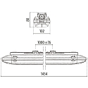 Performance in Lighting LED Industrie-Leuchte ACRO PRO EQ258PC S/EW 840 CL PW, IP66 IK08, 145.4cm, 24-42W (multi) 4000K 3865-6588lm, schaltbar