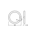 RADIUM LED R�hrenlampe ESSENCE RL-T9 C32 EM, Ringform � 30cm, G10q, 20W 6500K 2000lm 120�, matt