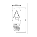 RADIUM LED Filament R�hrenform RL-T20 15 827/C, E14, 1.5W 2700K 136lm 270�, schaltbar, klar