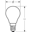 RADIUM LED Filament Tropfenlampe STAR D40 DIM 940, E14, � 4.5cm, 3.4W 4000K 470lm 300�, CRi>90, dimmbar, Glas matt