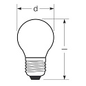 RADIUM filament lamp drop STAR DROP D40 DIM 930/F P45 matt E27 3,4W 470lm 4000K 300� CRI >90 dimmable