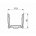 RADIUM Radium Aluminum U profile (surface) SMALL U 17.3/16/B1C1, for 1 LED Strip, length 200cm
