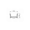 U profile SMALL - FOR 1 STRIP flat, surface-mounted version, powder coated, white