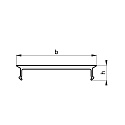 RADIUM accessories profile cover COVER MEDIUM F 26/5/C2 - 20M / FROSTED mechanical, flush, satined, white 20000cm
