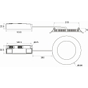 Rutec LED Einbau-Rundpanel TALAN M, IP44, � 22cm, 9/14/18W (multi) 2700/3000/4000K (CCT) 110�, starr, wei� / matt