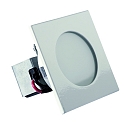 LED Wandeinbau-Strahler LARA V2, IP40, eckig, f�r Schalterdosen, 1W 3000K 55lm 80�, CRi >90, schaltbar, starr, wei�