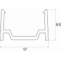 Rutec support profile VARDAFLEX COB RGB / RGBWW SAUNA PLUS, transparent