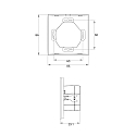 Rutec DMX Touchpanel 1 ZONE, RGBW glass black, static, IP20