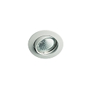 Alu-Druckguss-Einbaustrahler f�r MR16, IP20, � 8.2cm, mit Sprengring, ohne Fassung, schwenkbar, wei� matt