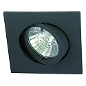 Alu-Druckguss-Einbaustrahler QUADRO f�r MR16, IP20, 8.2 x 8.2cm, mit Bajonett, ohne Fassung, schwenkbar, graphit