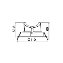 ceiling recessed luminaire MR16 cardanic swivelling IP20, powder coated, white