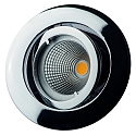 Alu-Druckguss-Einbaustrahler f�r MR11 (� 3.5cm), IP20, � 6cm, mit Bajonett, ohne Fassung, schwenkbar, chrom
