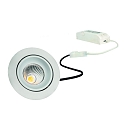 LED Einbaustrahler-Set GAIL DTW, IP40, Plug&Play, 6W 1900-3000K 430lm 36�, CRi>95, dim-to-warm, schwenkbar, wei�