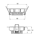 Rutec LED Einbaustrahler TALU, IP20, 350mA (exkl. BG), 8W 2700K 694lm 40�, CRi>90, dimmbar, schwenkbar, chrom