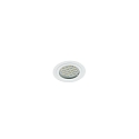 LED M�beleinbau-Strahler LARA, IP40, rund, � 7cm, 12V DC, 2W 3000K 200lm 120�, Mini-AMP, ohne BG, starr, wei� matt