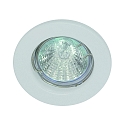 Stahl-Einbaustrahler f�r MR16, IP20, �8cm, mit Sprengring, ohne Fassung, starr, wei� matt