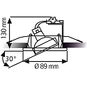 recessed luminaire MR16 swivelling IP20, mat, black