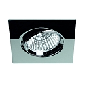 ceiling recessed luminaire BAN COB swivelling, square, current constant IP40, chrome dimmable