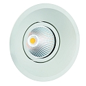 LED Einbaustrahler CORU-80, IP20, rund, schwenkbar 15�, exkl. Leuchtmittel / Fassung / BG, Alu-Druckguss, wei�