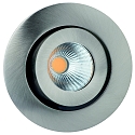 LED Einbaustrahler RINCA COB, IP20, rund, 350mA, 8W 2700K 694lm 25�, CRI >90, schwenkbar, drehbar, eisen geb�rstet