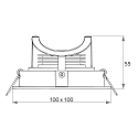 Rutec Projekt recessed luminaire RINCA COB round, swivelling, rotatable, current constant IP20