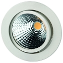 recessed spotlight GLIN COB 500MA round, swivelling, current constant IP40, white matt dimmable