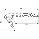 Rutec Projekt staircase profile SP49/25 direct, anodised aluminium