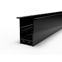 Kragenprofil TKP25/42, tief, r�ckversetzt, f�r LED Strips bis 2.22cm Breite, Aluminium eloxiert, 200cm, schwarz