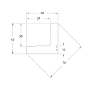 Rutec Projekt Voutenleiste 5x5 eckig PU-Schaum-Leiste, 200cm