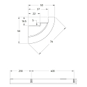 Rutec Projekt Voutenleiste 5x5 rund PU-Schaum-Leiste, 200cm