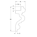Rutec Projekt Voutenleiste 8,3x3,4 Stuck PU-Schaum-Leiste, 200cm
