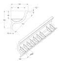 Rutec Projekt Voutenleiste 10,3x10,3 rund PU-Schaum-Leiste, 200cm