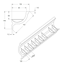 Rutec Projekt Voutenleiste 10,3x10,3 rund flexibel PU-Schaum-Leiste, 200cm