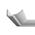 Voutenleiste 7,4x17,3 rund PU-Schaum-Leiste, 200cm