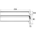 Rutec Projekt Zubeh�r f�r Aluminium-Sockelleiste PFG401 - Eckverbinder, au�en, 25 x 1.3 x 8cm, Silber