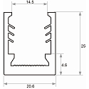 Rutec Projekt mounting profile VARDAFLEX PLATIN Q 3D - SILICONE ANOLE BLACK- 1M flexible