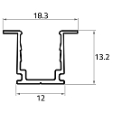 Rutec Projekt collar profile VARDAFLEX VARDAFLEX NEON PIKO - 2M, aluminium