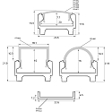 Rutec Projekt U-Profil 23/12, flach, f�r Strip bis 1.82cm Breite, Aluminium eloxiert, 200cm
