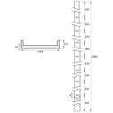 Rutec Projekt Montageprofil / Montageschiene f�r PFH405 / PFH415 / PFH455, Metall, 200cm