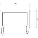 Rutec Projekt Profil-Abdeckung f�r PFH405/8 / PFH415/8 / PFH425 / PFH435 / PFH455, 200cm, hoch, matt