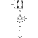 Rutec Projekt direct connector VARDAFLEX / GAPLESS / SINGLE COLOUR 8MM 1-fold