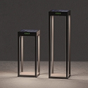 SIGOR battery solar lamp RADIA MINI with sensor IP65, graphite grey