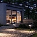 SIGOR LED Akku-Solarleuchte HELIOSTEPPER, 2,2W, 3000K, 170lm, IP65, mit Tageslichtsensor, graphitgrau 
