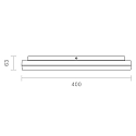SIGOR LED Deckenleuchte CIRCEL, �40cm / H�he 6.3cm, IP20, 38W 4000K 4200lm 110�, Silber